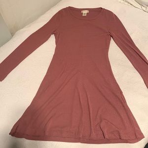 mauve long sleeve dress